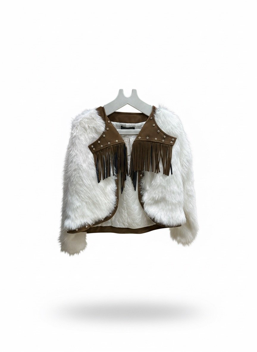 IMG_0965 Zebra leopard fur jacket - Image 1